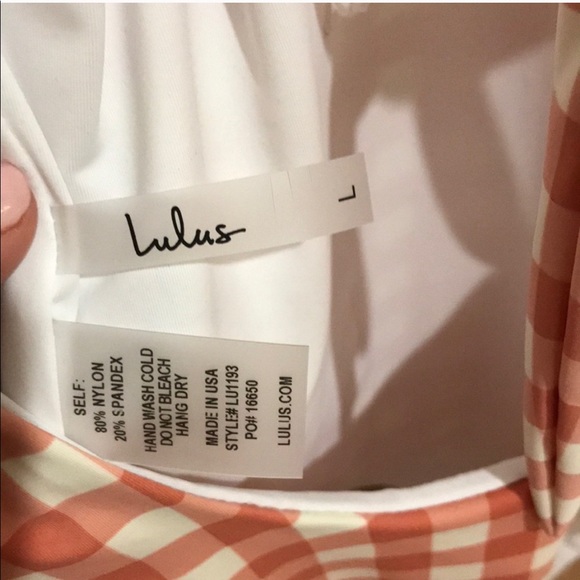 Lulu’s gingham one piece swimsuit - Picture 7 of 7